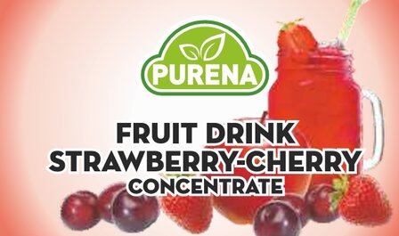 Purena - Bag-in-Box Strawberry drink concentrate 6kg. 1=6